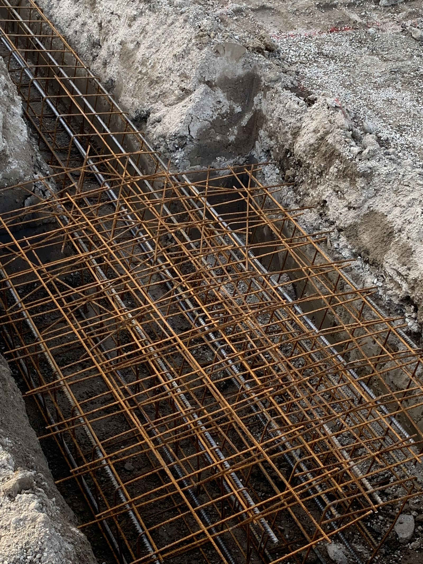 Streifenfundament mit Bewehrung